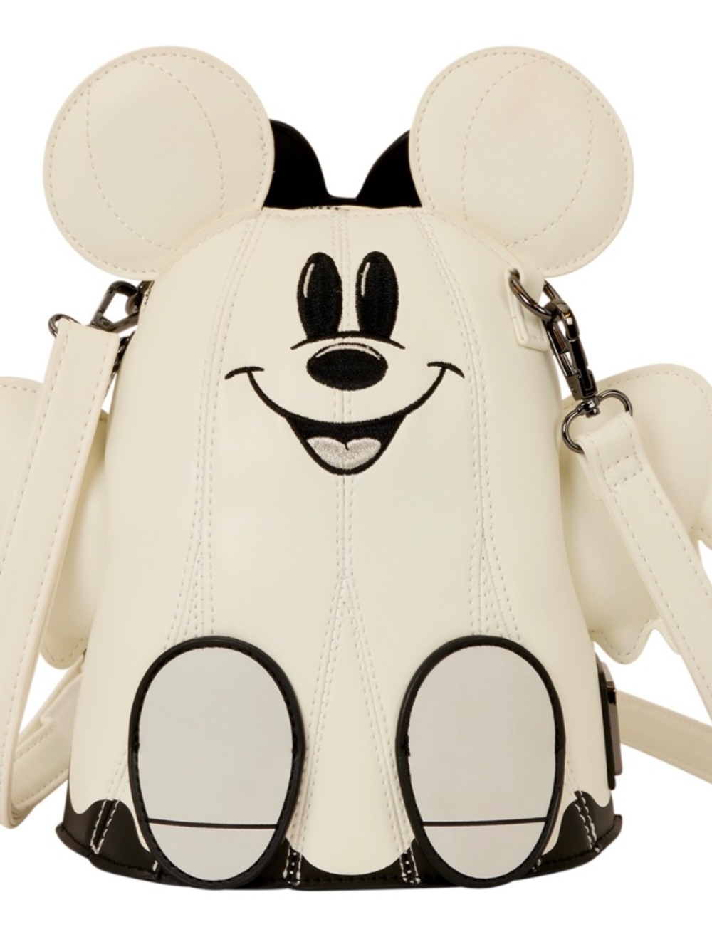 Loungefly Mickey & Minnie Mouse Ghost Glow Figural Crossbody Bag